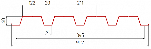 Профлист Н60-845