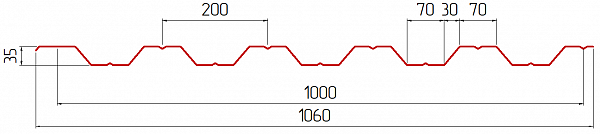 Профлист НС35-1000